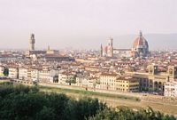 Florence as seen from atop a nearby hill