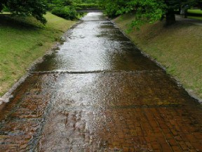 Brick-lined stream in Baden-Baden