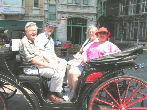 Dale, Clem, Eleonore & Jane on Ghent carriage ride