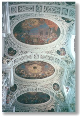 organ, ceiling, Passau